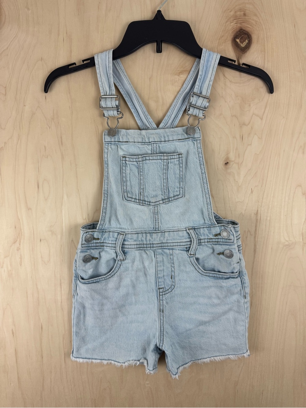 Cat & Jack Girls denim shortalls overalls light wash size s 6/6x